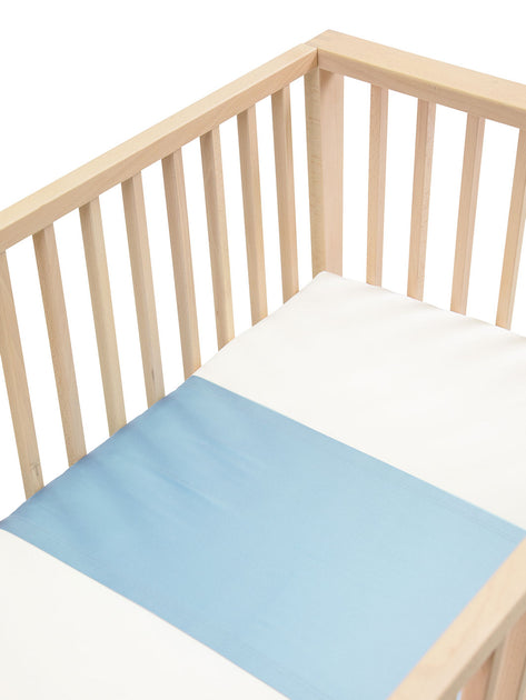 Sleepy Silk Baby Bedding Silk Cot Slip Silk Crib Sleeve Sky Blue