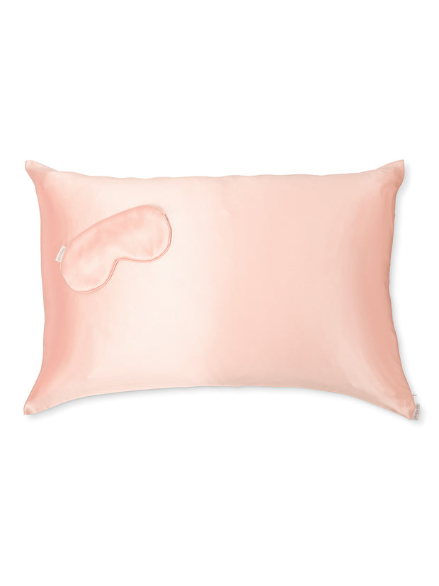 Sleepy Silk, Silk Pillowcase + Silk Eye Mask Set - Cherry Blossom Pink Silk Sleep Mask (SS-PE-PK02), Silky Tots Silk Pillow Slip + Silk Eye Mask, SLIP Beauty to Go! Travel Set, SHHH Silk Travel Set, Blissy Silk Pillowcase