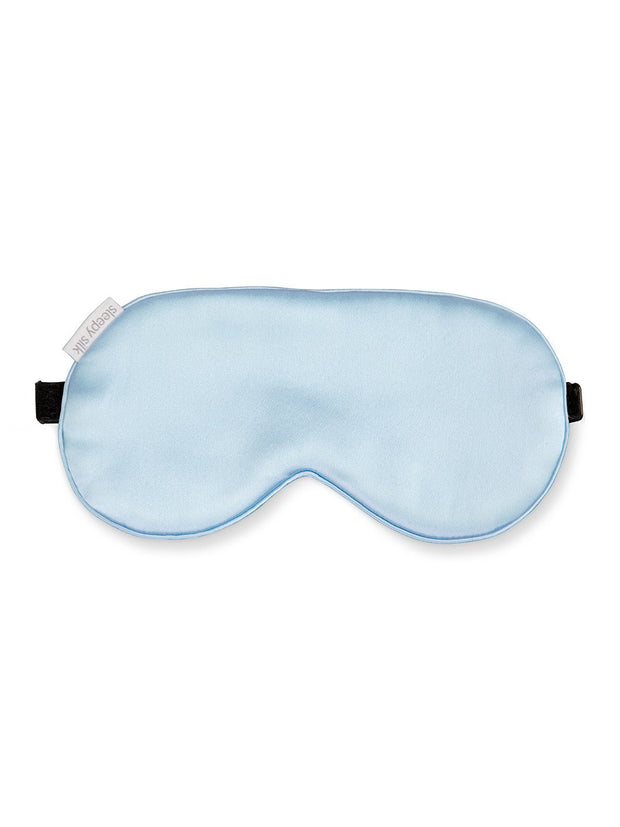 Sleepy Silk, Silk Eye Mask - Sky Blue Silk Sleep Mask (SS-EM-BL00), Silky Tots Silk Eye Mask, Slip Sleep Mask, SHHH Silk Silk Eye Mask