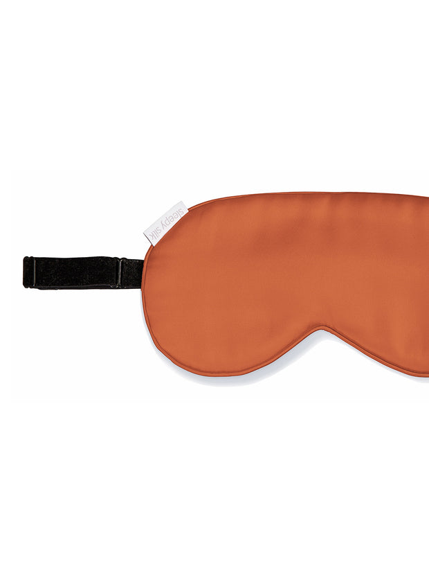 Sleepy Silk, Silk Eye Mask - Terracotta Brown Silk Sleep Mask (SS-EM-BR00), Silky Tots Silk Eye Mask, Slip Sleep Mask, SHHH Silk Silk Eye Mask