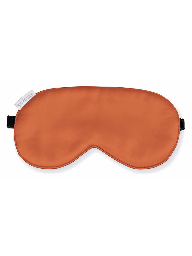 Sleepy Silk, Silk Eye Mask - Terracotta Brown Silk Sleep Mask (SS-EM-BR00), Silky Tots Silk Eye Mask, Slip Sleep Mask, SHHH Silk Silk Eye Mask