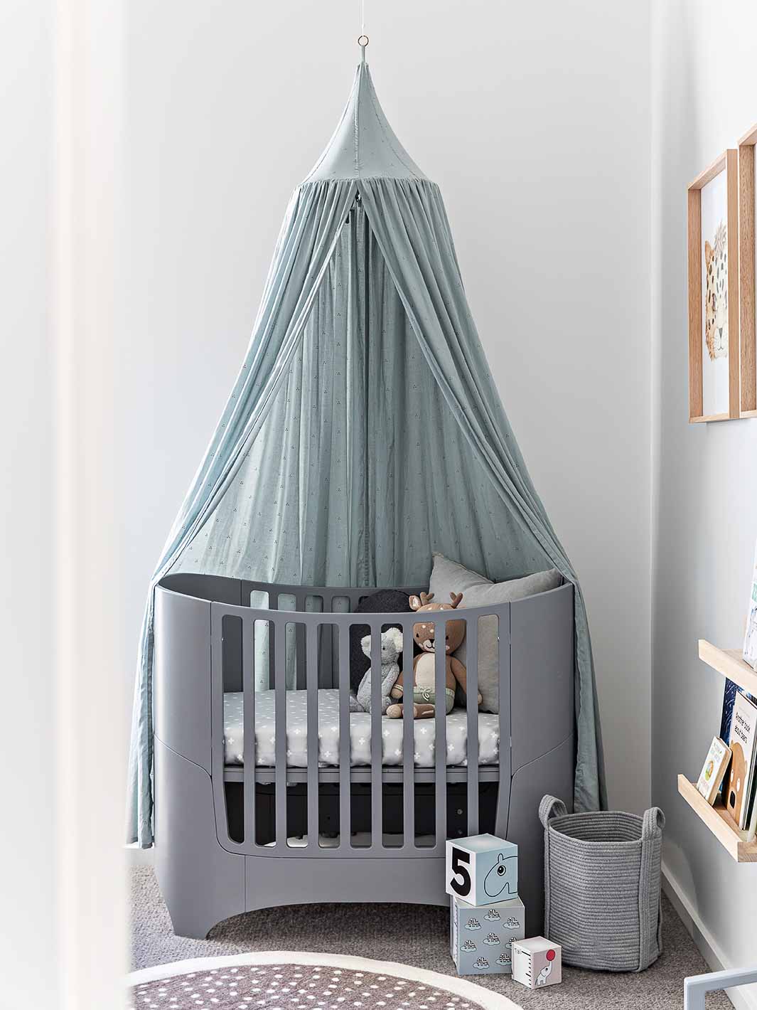 Silk Fitted Sheet for Cots Cribs Set of 2 Dove Grey Crosses