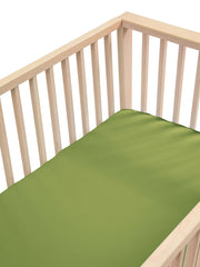 Sleepy Silk, Silk Fitted Sheet for Cots / Cribs - Olive Green (SS-FC-GN00) for baby hair loss and baby bald spots, Silky Tots 100% Silk Cot Sheet, Pawda Baby 100% Mulberry Silk Cot Full Fitted Sheet, Monday Silks, Baby Tresses Cot Bed Sheet