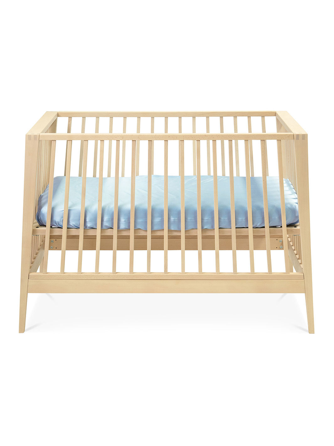 Sleepy Silk Baby Bedding Silk Cot Fitted Sheet Sky Blue