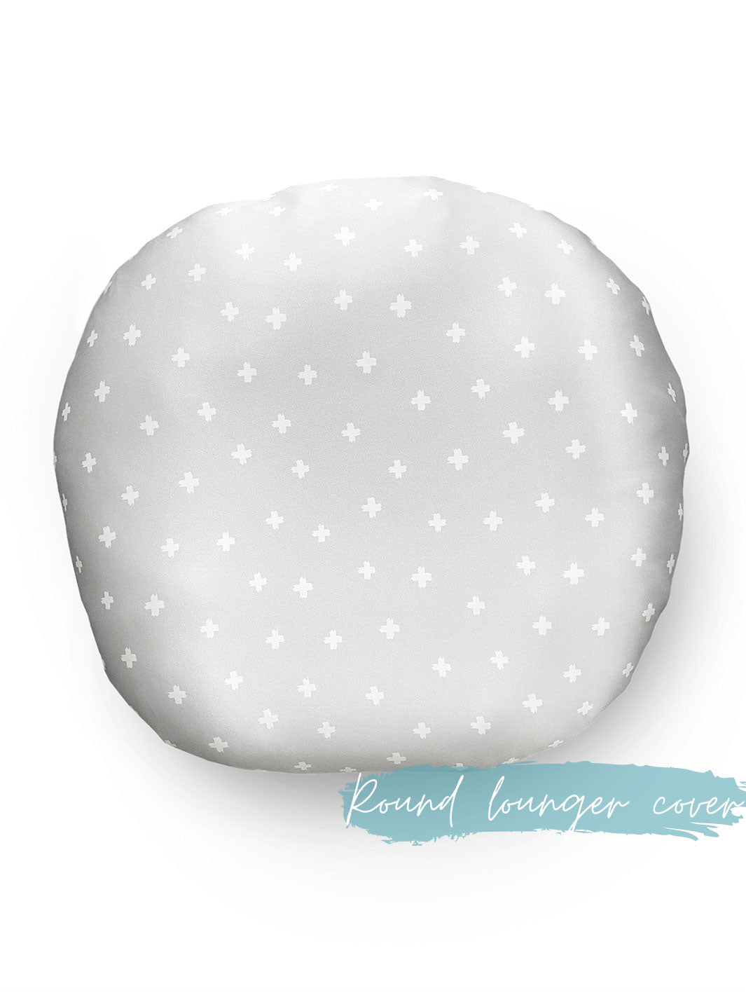 Silk Lounger Cover Bassinet Fitted Sheet Dove Grey Crosses