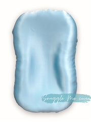 Silk Lounger Cover / Bassinet Fitted Sheet, Set of 2 - Sky