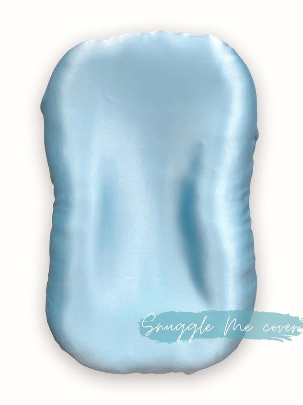Silk Lounger Cover / Bassinet Fitted Sheet, Set of 2 - Sky