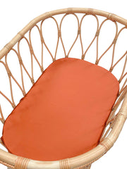 Silk Lounger Cover / Bassinet Fitted Sheet, Set of 2 - Terracotta