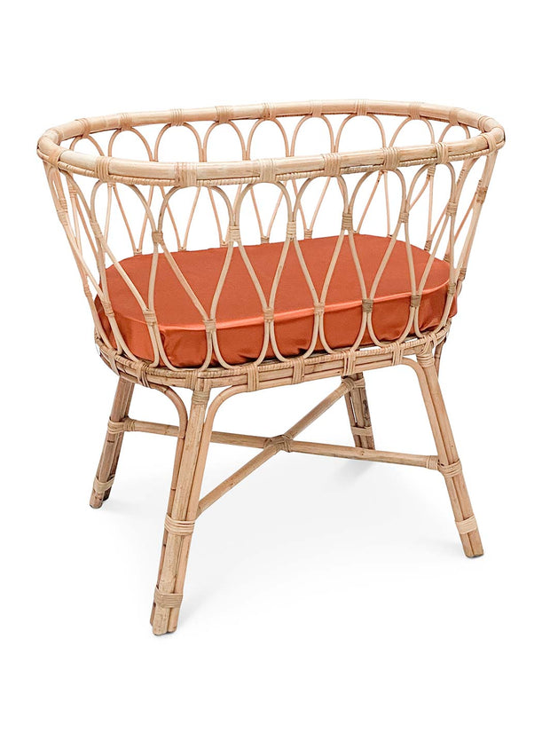 Silk Lounger Cover / Bassinet Fitted Sheet, Set of 2 - Terracotta