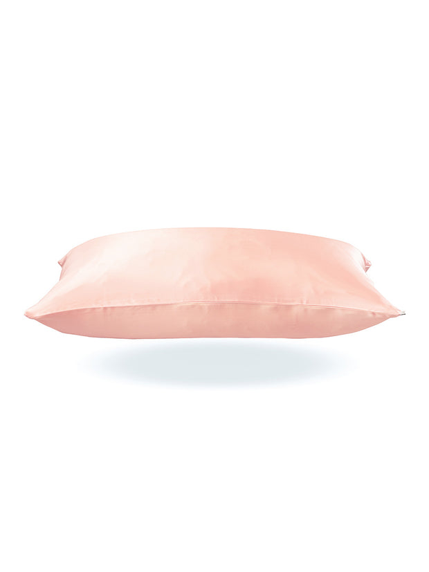 Pink Silk Pillowcase - Queen Size - Zippered - Ready To Ship Now - Shhh Silk