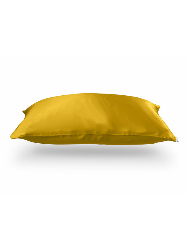 Sleepy Silk, Silk Pillowcase, Set of 2 - Mustard Yellow (SS-PP-YE00), Silky Tots Double Sided Silk Pillow Slip, Pawda Baby 100% Mulberry Silk Junior or Adult Pillow Case, Slip Pillowcase, SHHH Silk Silk Pillowcase