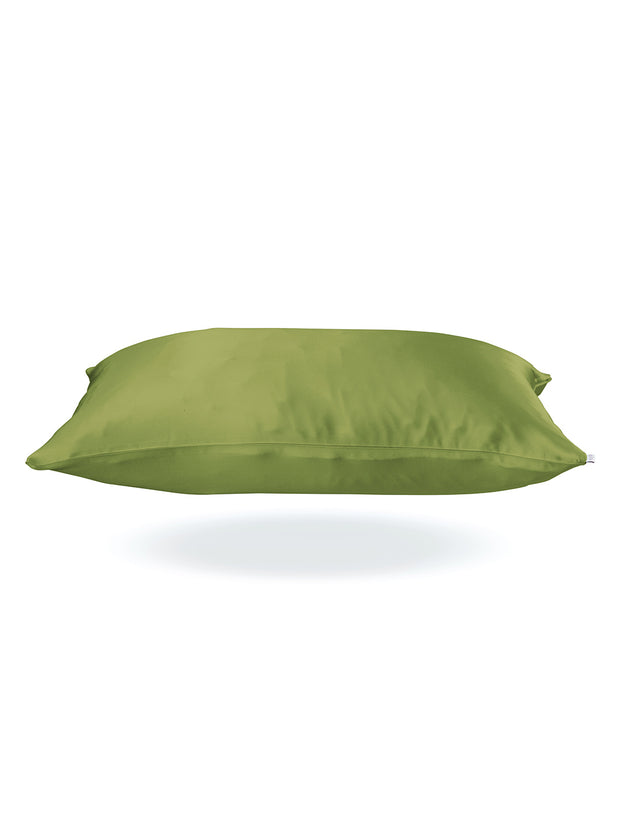 Sleepy Silk, Silk Pillowcase, Set of 2 - Olive Green (SS-PP-GN00), Silky Tots Double Sided Silk Pillow Slip, Pawda Baby 100% Mulberry Silk Junior or Adult Pillow Case, Slip Pillowcase, SHHH Silk Silk Pillowcase