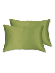 Sleepy Silk, Silk Pillowcase, Set of 2 - Olive Green (SS-PP-GN00), Silky Tots Double Sided Silk Pillow Slip, Pawda Baby 100% Mulberry Silk Junior or Adult Pillow Case, Slip Pillowcase, SHHH Silk Silk Pillowcase