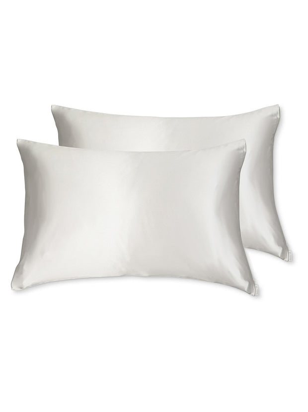 Sleepy Silk, Silk Pillowcase, Set of 2 - Dove Grey Grey (SS-PP-GR00), Silky Tots Double Sided Silk Pillow Slip, Pawda Baby 100% Mulberry Silk Junior or Adult Pillow Case, Slip Pillowcase, SHHH Silk Silk Pillowcase