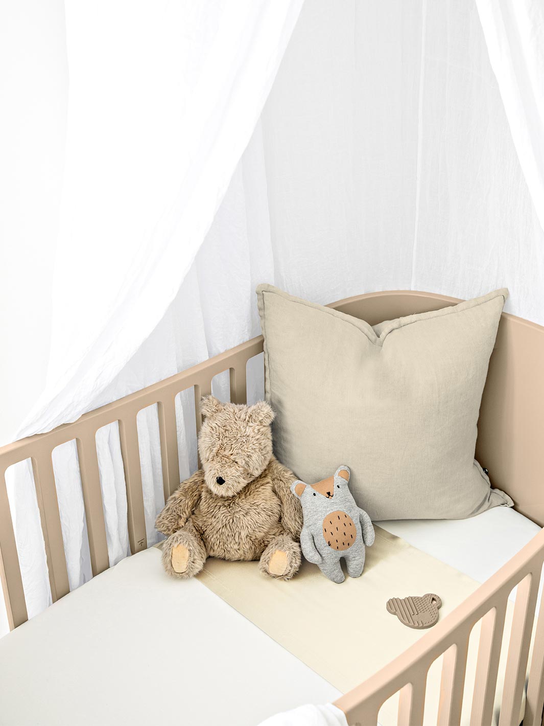 Sleepy Silk Baby Bedding Silk Bassinet Cot Sleeve Set Cream Macaron
