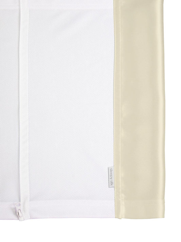 Sleepy Silk, Silk Sleeve for Cots / Cribs - Macaron Beige Cream (SS-CS-CR00) for baby hair loss and baby bald spots, Silky Tots Silk Cot Slip, Pawda Baby 100% Mulberry Silk Cot Semi Sheet, Monday Silks, Baby Tresses Cot Bed Sheet