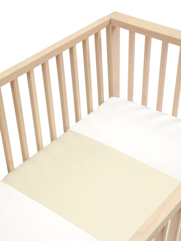 Sleepy Silk, Silk Sleeve for Cots / Cribs - Macaron Beige Cream(SS-CC-CR00) for baby hair loss and baby bald spots, Silky Tots Silk Cot Slip, Pawda Baby 100% Mulberry Silk Cot Semi Sheet, Monday Silks, Baby Tresses Cot Bed Sheet