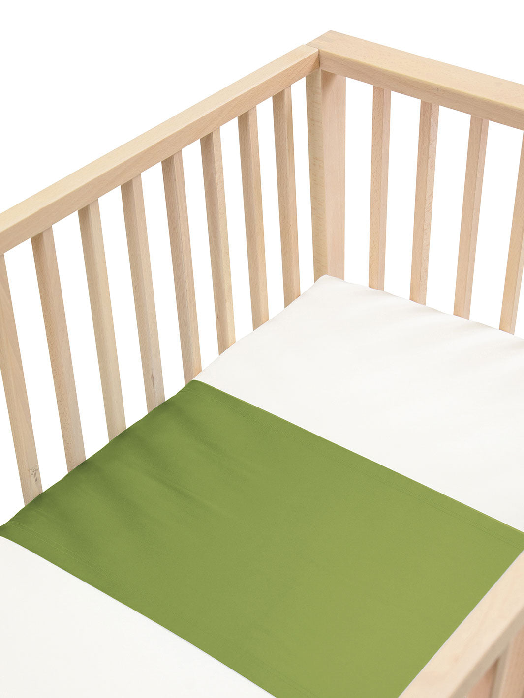 Sleepy Silk Baby Bedding Silk Bassinet Cot Sleeve Set Olive Green