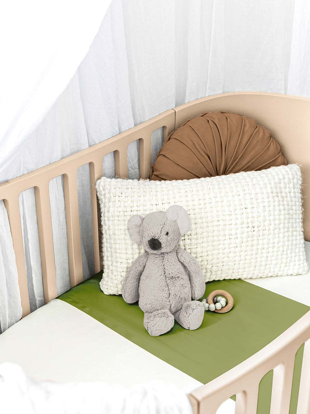 Sleepy Silk, Silk Sleeve for Cots / Cribs - Olive Green (SS-CS-GN00) for baby hair loss and baby bald spots, Silky Tots Silk Cot Slip, Pawda Baby 100% Mulberry Silk Cot Semi Sheet, Monday Silks, Baby Tresses Cot Bed Sheet