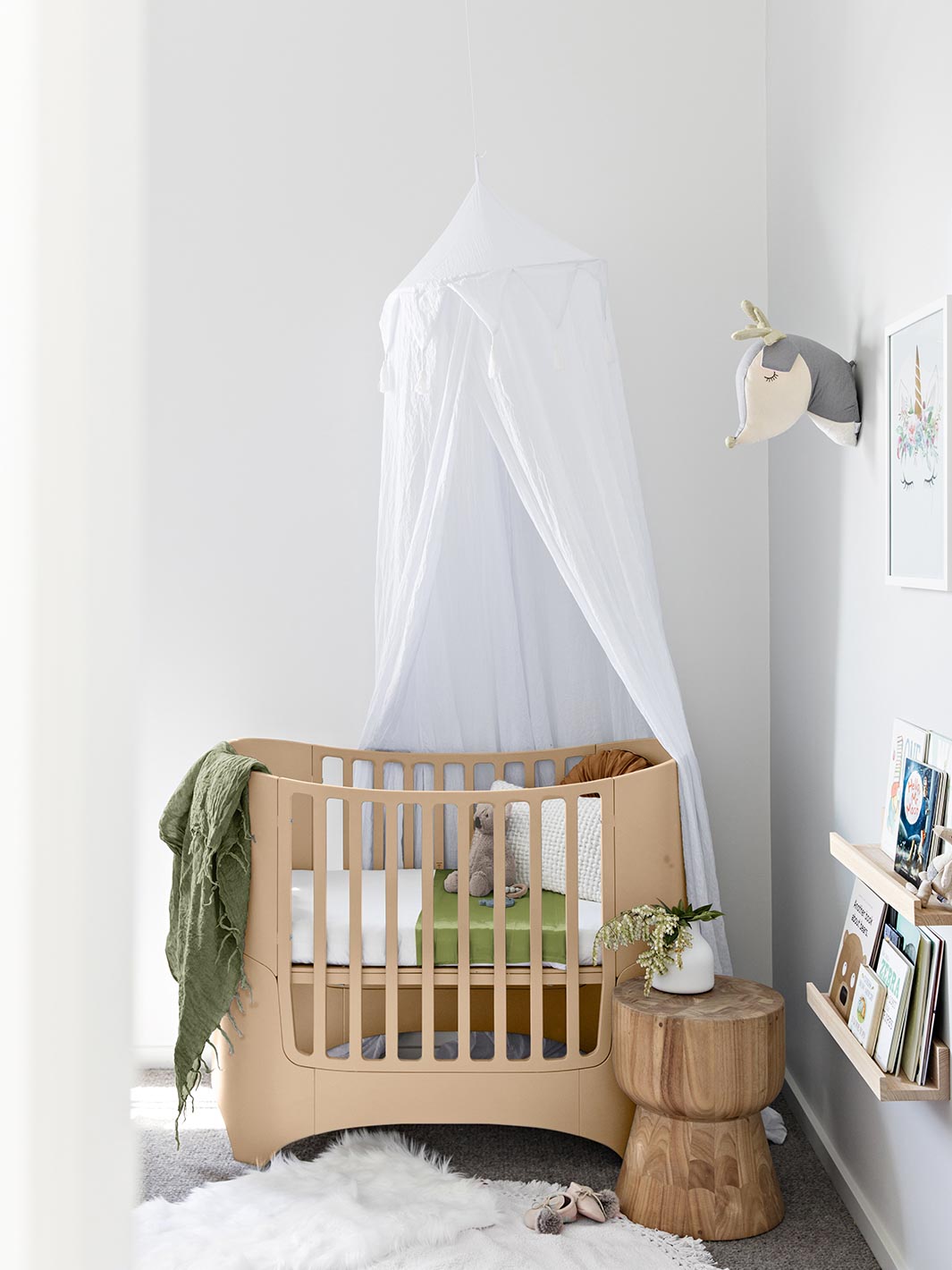 Olive green crib bedding top