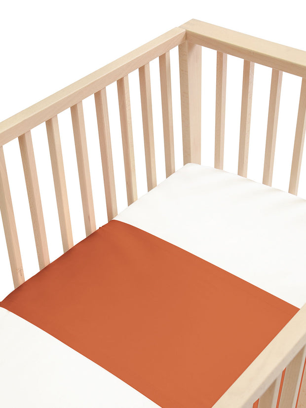 Sleepy Silk, Silk Sleeve, Set of 2 (1x Bassinet and 1x Crib) - Terracotta Brown (SS-BC-BR00) for baby hair loss and baby bald spots, Silky Tots Silk Cot Slip + Silk Bassinet Slip, Pawda Baby 100% Mulberry Silk Cot Semi Sheet and Silk Semi Sheet for Bassinet, Monday Silks, Baby Tresses Cot Bed Sheet